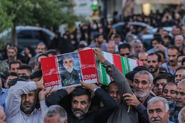 آئین تشییع و وداع با از پیکر شهید حادثه ترویستی حرم  مطهرشاهچراغ(ع)درخرامه   