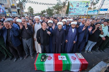 آئین تشییع و وداع با از پیکر شهید حادثه ترویستی حرم  مطهرشاهچراغ(ع)درخرامه   