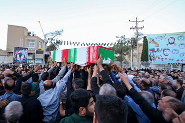 آئین تشییع و وداع با از پیکر شهید حادثه ترویستی حرم  مطهرشاهچراغ(ع)درخرامه   