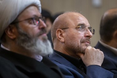 حضور محمدباقر قالیباف رئیس مجلس شورای اسلامی  در جمع بانوان موکب‌دار اربعین 
