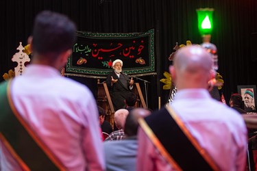 سخنرانی شیخ حسین انصاریان در مراسم افتتاحیه رادیو اربعین در خیمه عاشورایی میدان هفت تیر تهران