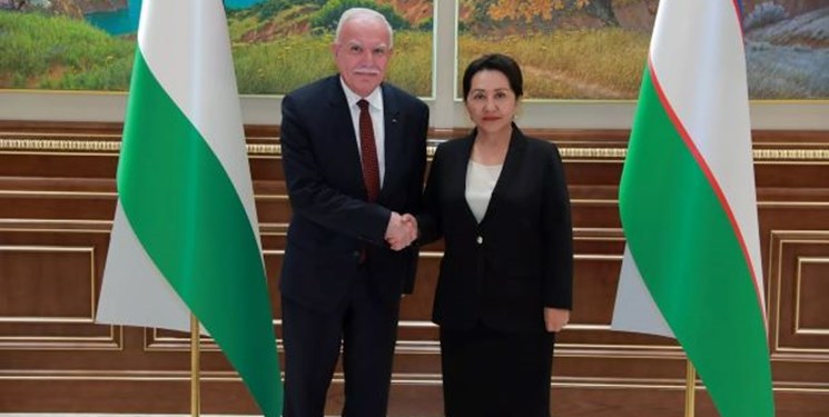 دیدار مقامات ارشد ازبکستان با وزیر خارجه دولت خودگردان فلسطین