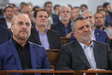 محمد باقر قالیباف رئیس مجلس شورای اسلامی و سید صولت مرتضوی وزیر تعاون، کار و رفاه اجتماعی