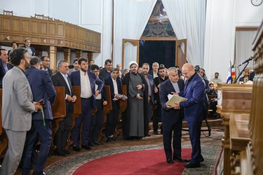 محمد باقر قالیباف رئیس مجلس شورای اسلامی در مراسم گرامیداشت هفته تعاون 