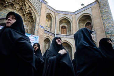  مراسم تشییع و خاکسپاری شهید گمنام در خانه مداحان تهران 