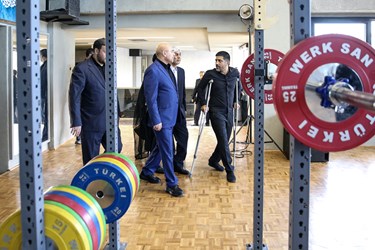 بازدید محمدباقر قالیباف رئیس مجلس شورای اسلامی از ساختمان جدید فدراسیون کشتی
