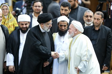 حضور آیت الله سید ابراهیم رئیسی رئیس جمهور در نشست علما و نخبگان اهل سنت با رئیس جمهور