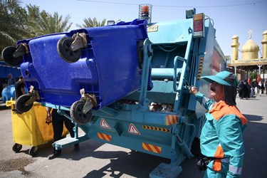 خدمت رسانی پاکبانان شهرداری در نجف و کربلا