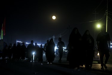 پیاده روی زائران حسینی از مسیب تا کربلا