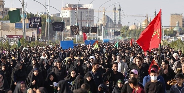 فیلم| تصاویر هوایی از راهپیمایی دلدادگان حسینی در مسیر حرم تا حرم