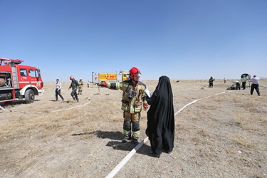 «مانور طرح عملیات اضطراری» در فرودگاه همدان