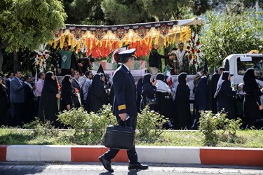 تشییع و تدفین شهید گمنام در دانشکده هواپیمایی کشوری