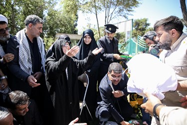 تشییع و تدفین شهید گمنام در دانشکده هواپیمایی کشوری