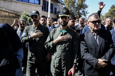 تشییع و تدفین شهید گمنام در دانشکده هواپیمایی کشوری