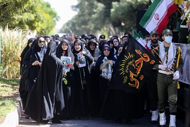 تشییع و تدفین شهید گمنام در دانشکده هواپیمایی کشوری