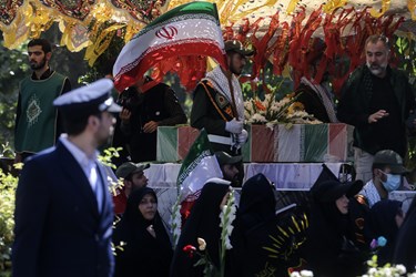 تشییع و تدفین شهید گمنام در دانشکده هواپیمایی کشوری