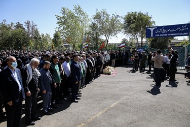 تشییع و تدفین شهید گمنام در دانشکده هواپیمایی کشوری