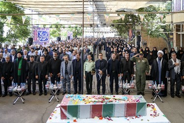 تشییع و تدفین شهید گمنام در دانشکده هواپیمایی کشوری