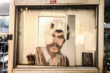 قاب عکس شهیدان در مزار شهدا -قطعه 24 بهشت زهرا(س)