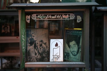 قاب عکس شهیدان در مزار شهدا -قطعه 24 بهشت زهرا(س)