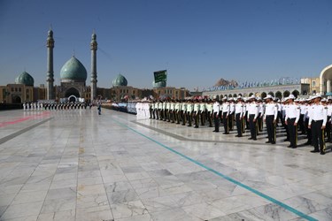 صبحگاه «عهد سربازی» در مسجد مقدس جمکران