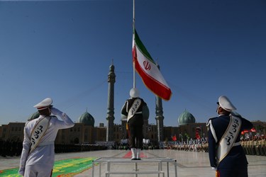 صبحگاه «عهد سربازی» در مسجد مقدس جمکران