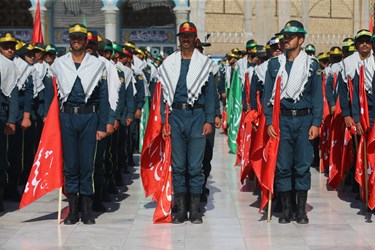 صبحگاه «عهد سربازی» در مسجد مقدس جمکران