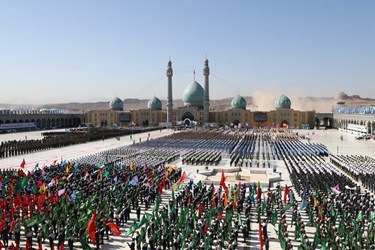 صبحگاه «عهد سربازی» در مسجد مقدس جمکران