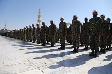 صبحگاه «عهد سربازی» در مسجد مقدس جمکران