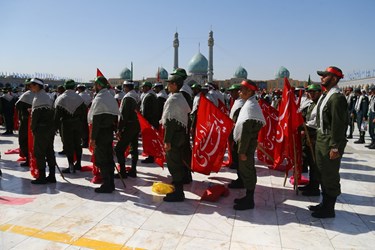 صبحگاه «عهد سربازی» در مسجد مقدس جمکران