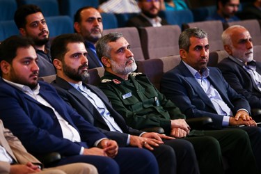 سردار امیرعلی حاجی زاده فرمانده نیروی هوافضای سپاه پاسداران انقلاب اسلامی درمراسم رونمایی از مستند پرچمدار