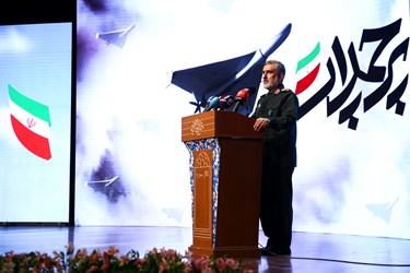 سخنرانی سردار امیرعلی حاجی زاده فرمانده نیروی هوافضای سپاه پاسداران انقلاب اسلامی درمراسم رونمایی از مستند پرچمدار