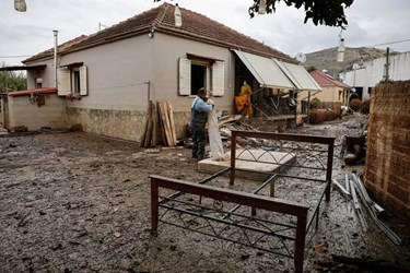 Cleanup in Greece after Storm Daniel