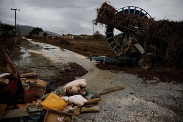 Cleanup in Greece after Storm Daniel