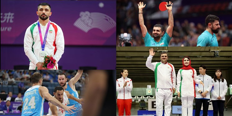 بازی‌های آسیایی| مروری بر نتایج روز هفتم از مدال های تپانچه و کوراش تا حذف بوکس و بسکتبال