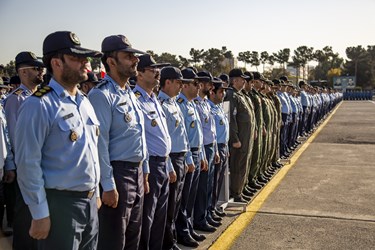 حضور کارکنان نیروی هوایی ارتش در مراسم تشییع امیر خلبان محمود ضرابی  / ستاد نیروی هوایی ارتش