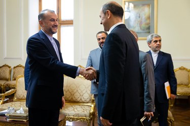 دیدار آرمن گریگوریان دبیر شورای امنیت ملی ارمنستان با حسین امیرعبداللهیان وزیر امور خارجه