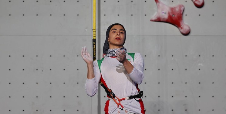 بازی‌های آسیایی| دختر سنگ‌نورد ایران ۸۸۱ هزارم ثانیه برای صعود کم آورد