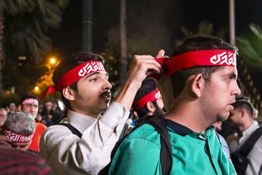 حضور دانشجویان  تهران در میدان فلسطین  در حمایت از پیروزی مردم فلسطین