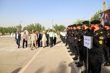 صبحگاه مشترک همزمان با هفته نیروی انتظامی در نجف‌آباد