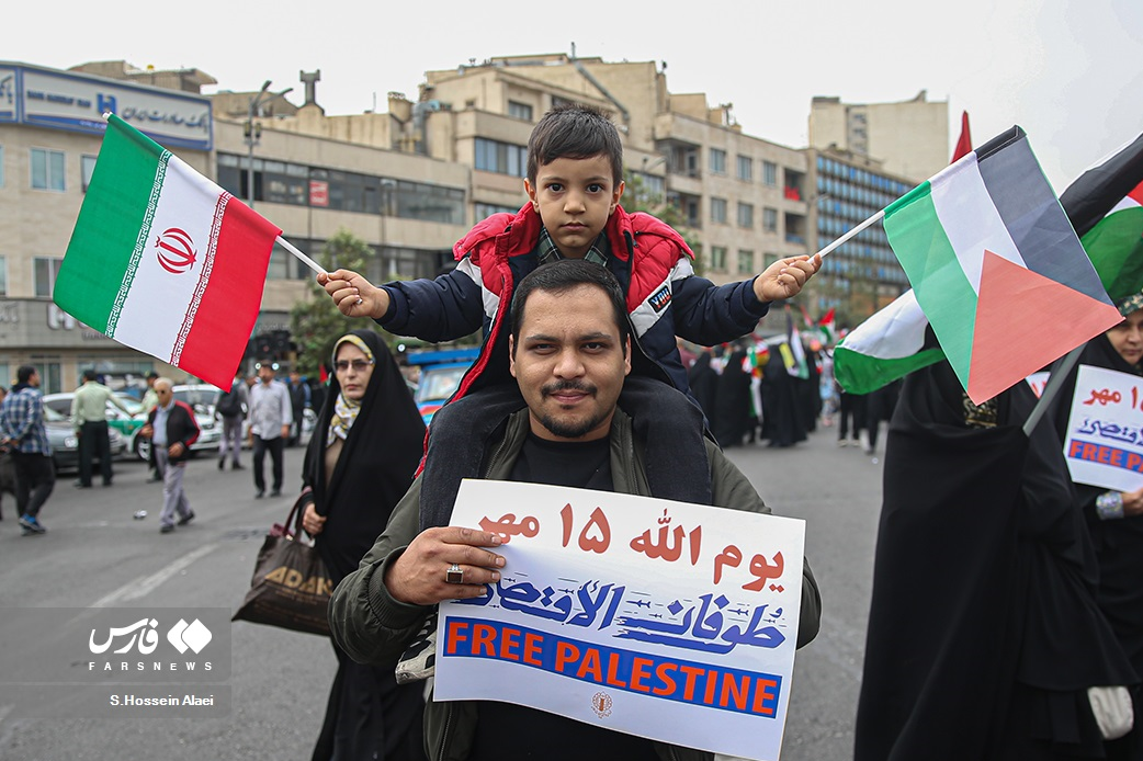 راهپیمایی ایرانیان در حمایت از مردم فلسطین و محکومیت جنایت صهیونیست‌ها