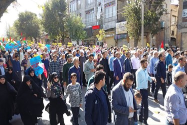 راهپیمایی پرشور مردم کرمانشاه در حمایت از طوفان ‌الاقصی