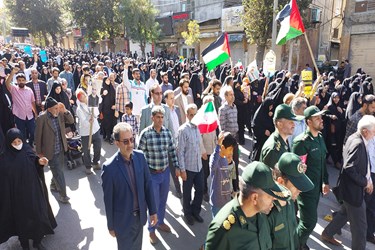 راهپیمایی پرشور مردم کرمانشاه در حمایت از طوفان ‌الاقصی