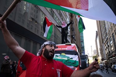 تجمع حامیان فلسطین در  نیویورک