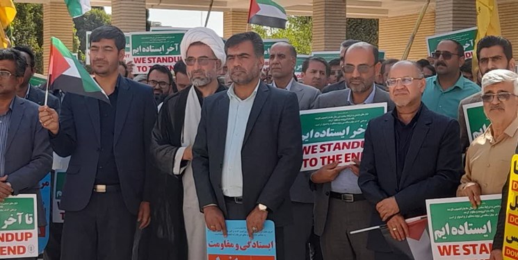 تجمع دانشجویان دانشگاه شهید باهنر کرمان در محکومیت جنایات رژیم صهیونیستی