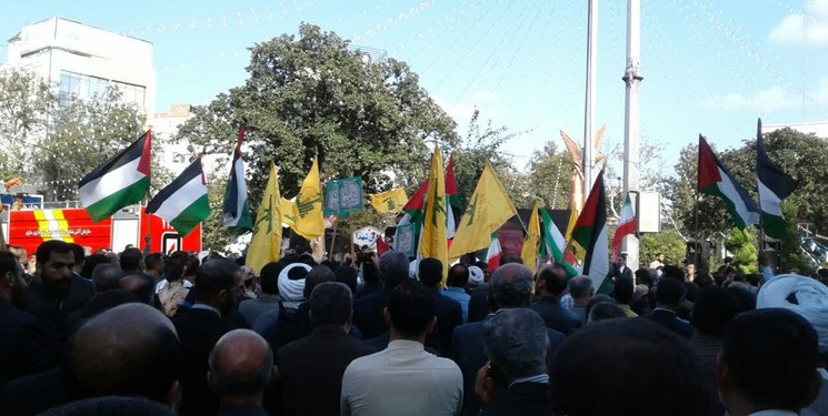 تجمع مردم ساری در همدردی با مردم مظلوم غزه