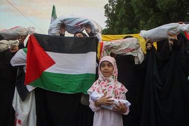 تجمع بانوان اهوازی در محکومیت بمباران بیمارستان غزه