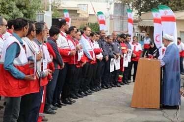 تجمع پرشور سرخ و سپید پوشان هلال احمری فارس در دفاع از  مردم غزه