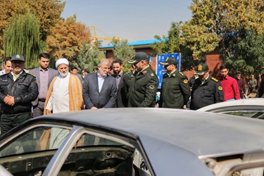 بازدید مجتبی عبداللهی استاندار البرز از نمایشگاه دستاوردهای پلیس البرز
