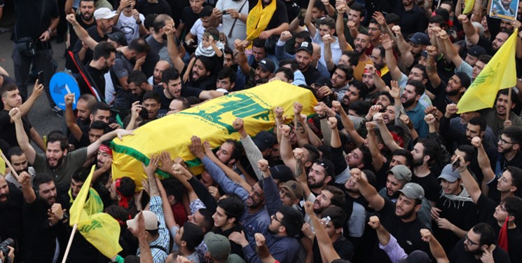 حمله اسرائیل به مراسم تشییع شهید حزب‌الله